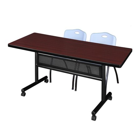 Kobe Rectangle FlipTop Table, 72" W, 29" H, Laminate Top, Mahogany MKFTM7230MH47GY